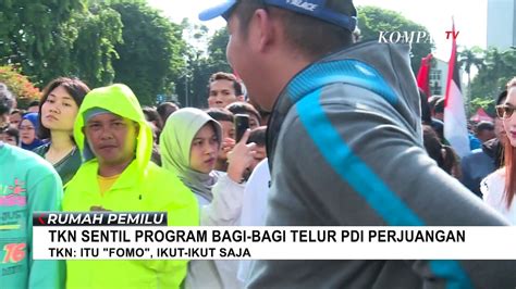 Tanggapi Soal Hasto Bagi Bagi Telur Tkn Prabowo Gibran Itu Fomo Ikut