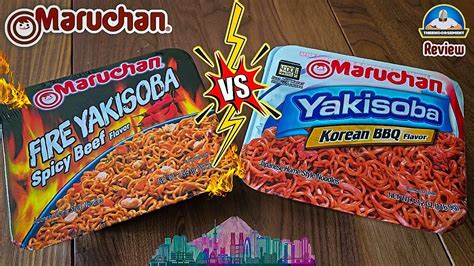 Maruchan® Fire Yakisoba Spicy Beef Vs Yakisoba Korean Bbq 🔥🍜 Best