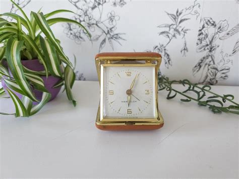 Vintage Westclox Folding Travel Alarm Clock Made In Hong Kong Etsy Canada