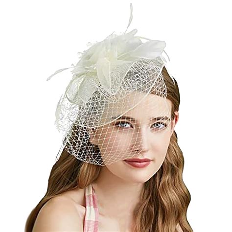 Aligament Fascinator Hats For Women Tea Party Hats And Gloves Pearl