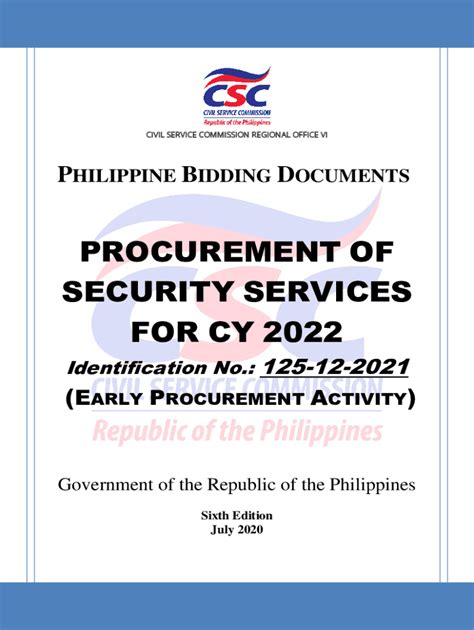 Fillable Online Philippine Bidding Documents CSCCaraga Region Fax