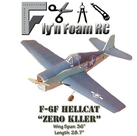 The F F Hellcat Tiled Pdf Plans Flyin Foam Rc