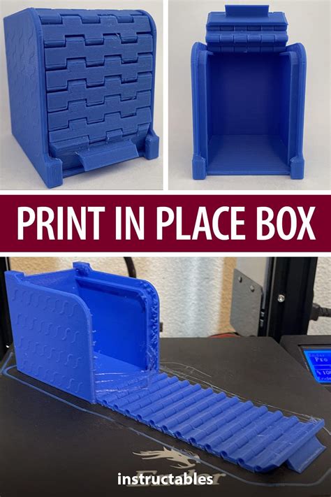 3d Printed Print In Place Box 3d Printing Diy 3d Printer Designs 3d Printing