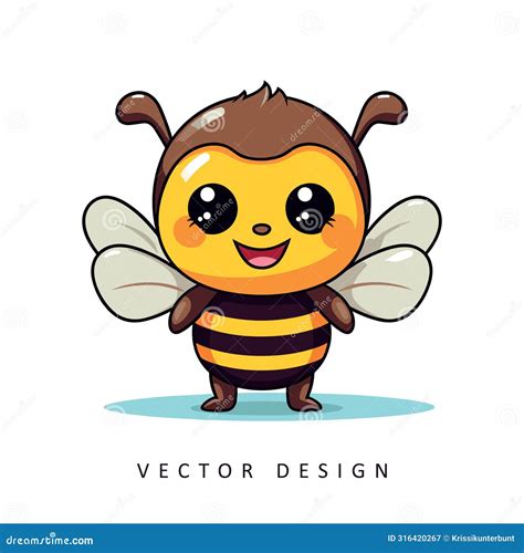 Cute Honey Bee Minimalist Vector Design Ai Generated Stock Vector