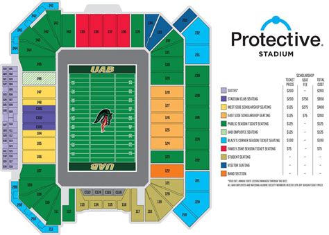 Protective Life Stadium Seating Chart - Stadium Seating Chart