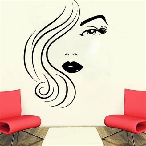 Beautiful Woman Face Decal Beauty Salon Wall Decor Lashes Wall Etsy