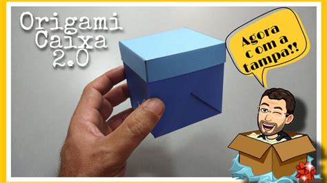 Origami Caixa De Papel Agora Tampa Youtube