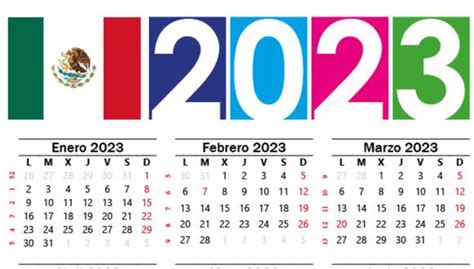 Calendario 2023 De Mexico Oficial Dias Feriados Festivos Y Cuando