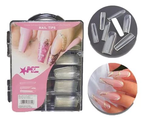 Kit 100 Unhas Postiças Realista Tips Tradicional Manicure Mercadolivre