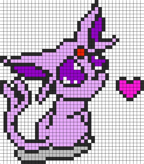 Espeon Pixel Art Grid