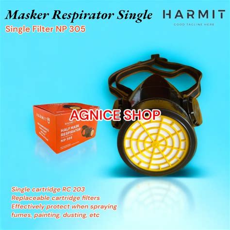 Jual Masker Respirator NP 305 Single Filter RC 203 Anti Asap HARMIT Di