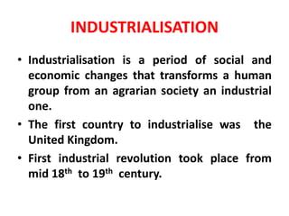 Technological Change and Industrialization | PPT