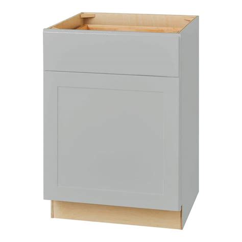 Reviews For Hampton Bay Avondale Shaker Dove Gray Ready To Assemble Plywood 24 In Base Cabinet