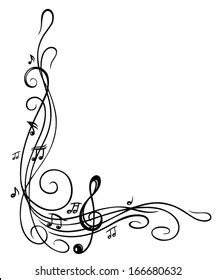 Clef Music Sheet Music Notes Border Stock Vector (Royalty Free ...