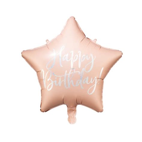 Folien Ballon Stern Happy Birthday Puder Ca Cm