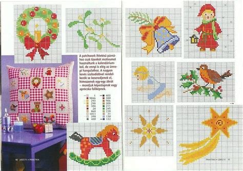 Cross Stitch Pattern Book With Pictures Of Different Items