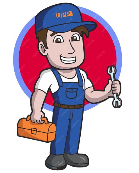 Premium Vector Repairman And Cartoon Vector Illustration