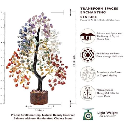 FASHIONZAADI 7 Chakra Tree Of Life Crystal Tree Crystal Tree For