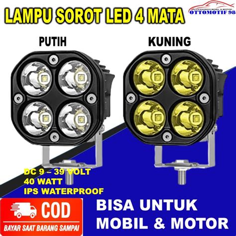 Jual Lampu Lapu Led Tembak Sorot Utama Depan Cree Drl Running Fog Lamp