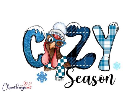 Cozy Season And Funny Turkey Sublimation Digital Design Free Graphics