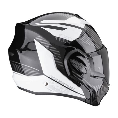 Casco Scorpion EXO TECH EVO Animo Negro Blanco Totmoto