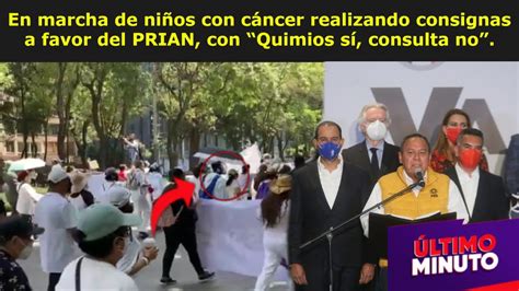 En Marcha De Ni Os Con C Ncer Realizando Consignas A Favor Del Prian