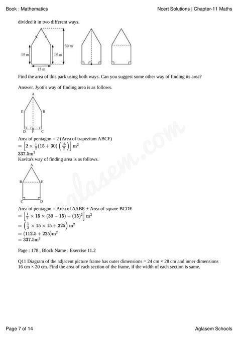 Ncert Solutions For Class Maths Chapter Mensuration Question