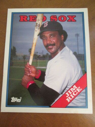 1988 TOPPS JIM RICE BASEBALL CARD 2 PAGE FOLDER 675 BOSTON RED SOX EBay