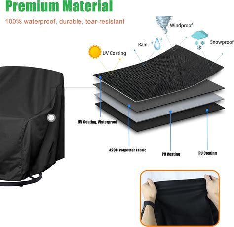 Womaco Funda Impermeable Para Silla Giratoria De Patio Para Exteriores