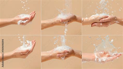 Step-by-Step Hand Washing Guide for Optimal Hygiene Stock Illustration ...