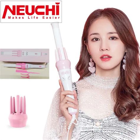 Neuchi Automatic Hair Curler Tiktok Styling Stick 360 Rotating Constant Curling Iron Anti Sc