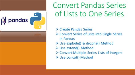 Convert Pandas Series Of Lists To One Series Spark By {examples}