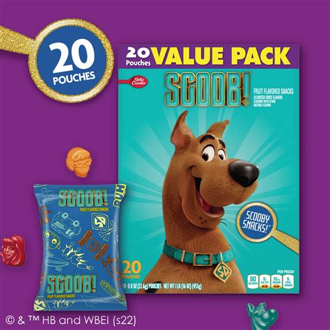 Buy Scooby Doo Fruit Flavored Snacks Value Pack Pouches 0 8 Ounce