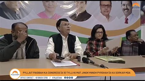 Pyllait Paidbah Ka Congress A Tylli Ki Mat Jingkynnoh Pyrshah A Ka