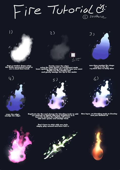 drawingden: “Drawing Fire Tutorial by xSOULKAZEx ” | Digital painting ...