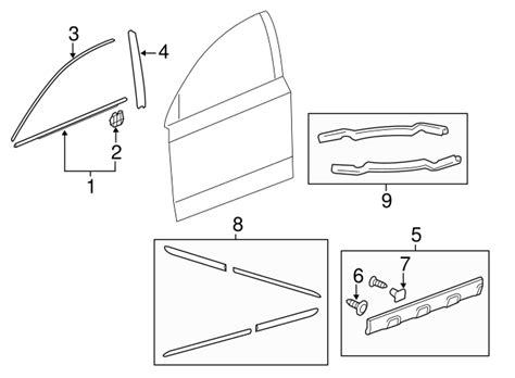 Honda Cr V Molding Assembly R Front Door Swa A