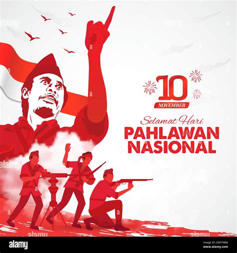 Selamat Hari Pahlawan Nasional Translation Happy Indonesian National