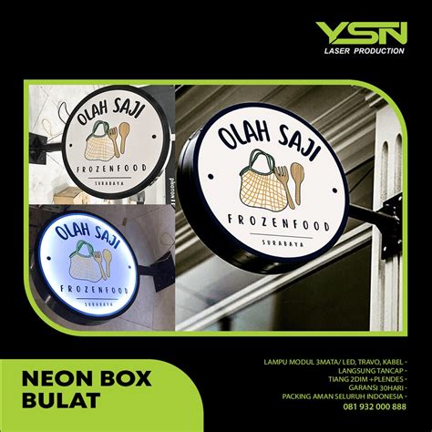 Jual Neon Box Bulat Ukuran 30 50 Mini Dan 60 80 Sedang I Murah I