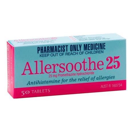 Allersoothe Tab 25mg X 50 Promethazine Chemist Direct