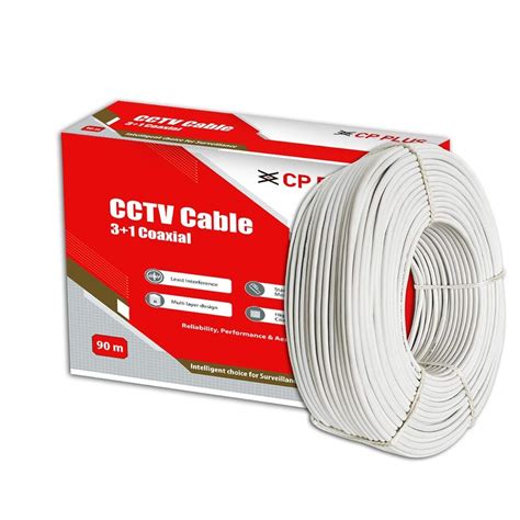 55m CP PLUS 3 1 Coaxial Pure Copper CCTV Camera Cable 90 Meter White