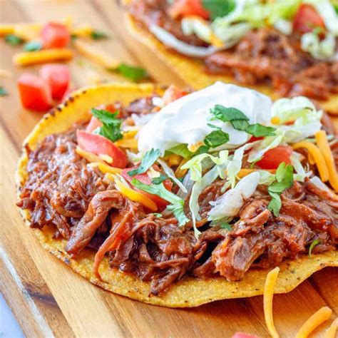 Mexican Shredded Beef Tacos Slow Cooker Recipe