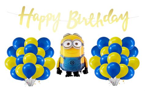 Zestaw balonów Minionki Dave baner Happy Birthday 13224928238 Allegro pl