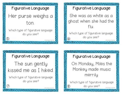 Figurative Language Task Cards In Print And Digital The Teacher Next Door