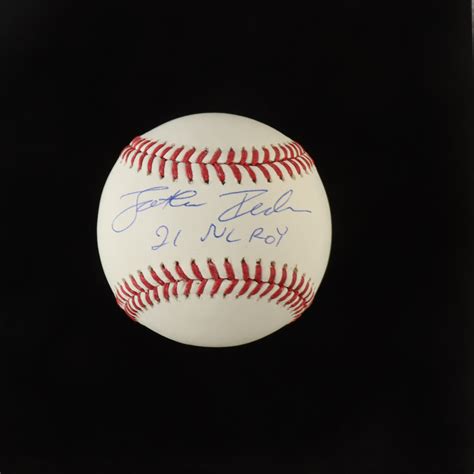 Jonathan India Signed OML Baseball Inscribed 21 NL ROY PSA