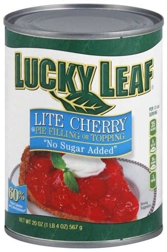 Lucky Leaf Lite Cherry Pie Filling or Topping - 20 oz, Nutrition Information | Innit