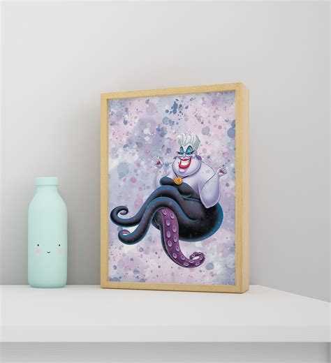 Ursula From Little Mermaid Art Print, Disney Poster, Disney Wall Decor ...