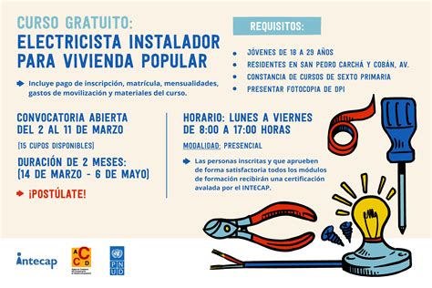 Convocatoria Curso De Capacitaci N Para Electricista Instalador Para