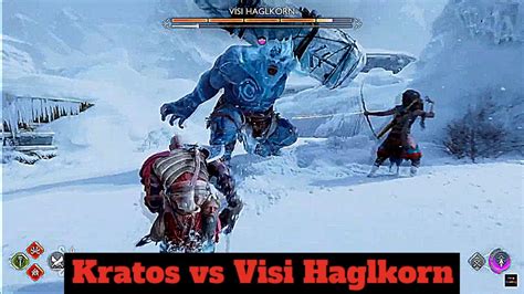 Kratos vs Visi Haglkorn God of War Ragnarök pros ps5 ps4 GOW