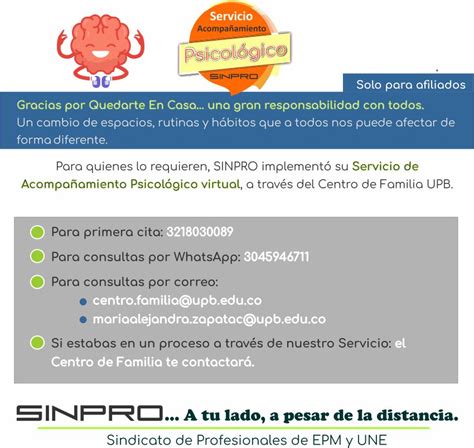 Servicio de acompañamiento Psicológico virtual