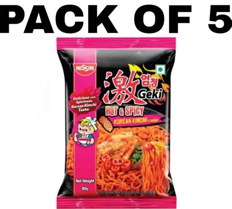 Nissin Geki Hot And Spicy Korean Kimchi Instant Noodles Vegetarian Price